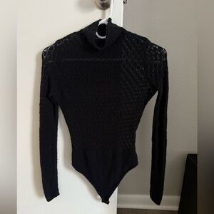 Abercrombie & Fitch Black Sheer Bodysuit